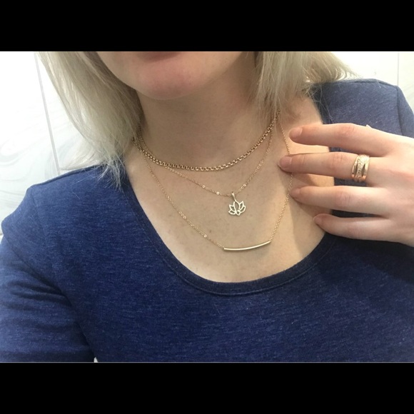 Lotus flower good luck summer quote necklace - Picture 6 of 8